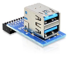 Delock USB 3.0 - 19- pin Sidabrinis (41865)