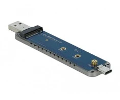 DELOCK išorinis M.2 NVME PCIe SSD korpusas su C tipo ir A tipo USB kištuku