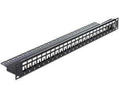 Delock 19" Keystone 24 prievadas su bėgeliu