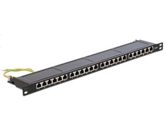 Delock 43316 - RJ-45 - LSA - Juodas - Metal - Rack mounting - 0.5U - 482.6 mm