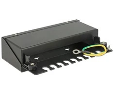 Delock Keystone Desktop Patchpanel 8 port metalinis juodas