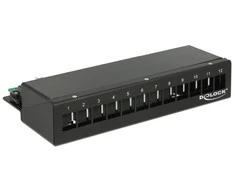 Delock Keystone Desktop Patch Panel 12 prievadų metalinis