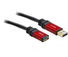 Delock ilgintuvas USB 3.0 tipo A kištukas > USB 3.0 tipo A moteriškas 5 m Premium