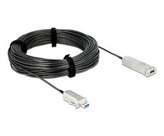 Prailginimo laidas USB-A M/F 3.0 50M aktyvus juodos spalvos optinis DELOCK