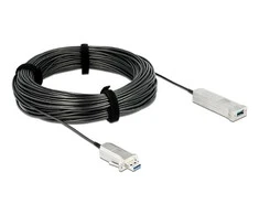 Prailginimo laidas USB-A M/F 3.0 50M aktyvus juodos spalvos optinis DELOCK