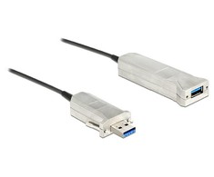 Prailginimo laidas USB-A M/F 3.0 50M aktyvus juodos spalvos optinis DELOCK