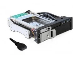 Delock 5.25 Mobile Rack 1 x 2.5 + 1 x 3.5 SATA HDD + 2 x USB 3.0 jungtys