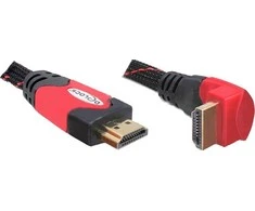 DELOCK kabelis didelės spartos HDMI su Ethernet kampu A-A / vyriškas-vyras 5m