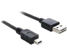 USB kabelis Delock USB-A - miniUSB 5 m juodasis (83365)