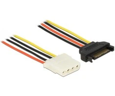 DELOCK maitinimo kabelis SATA 15 kontaktų>4 kontaktų 20 cm