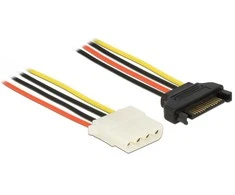 DELOCK maitinimo kabelis SATA 15 kontaktų lizdas > 4 kaiščių moteriška 30cm