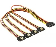 Delock SATA 15- pin - SATA 15- pin x4.5m, Multicolor (60158)