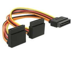 Delock DeLOCK 60170 maitinimo kabelis, 0,15 m, SATA 15 kontaktų, 2 x SATA 15 kontaktų, vyriškas, moteriškas, tiesus