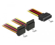 Delock DeLOCK 60170 maitinimo kabelis, 0,15 m, SATA 15 kontaktų, 2 x SATA 15 kontaktų, vyriškas, moteriškas, tiesus