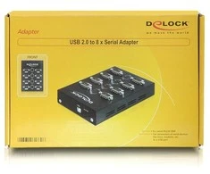 USB adapteris Delock USB - RS- 232 x8 Juodas (61860)