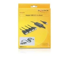 USB kabelis Delock USB-A - RS-232 1.4 m Juodas (61887)