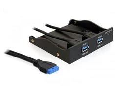 DELOCK priekinis skydelis 3,5 2x USB 3.0 juodas (Pinheader)