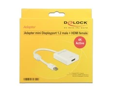 DELOCK Adaptorcable mini DisplayPort 1.2 kištukas > HDMI lizdas baltas 4K Active