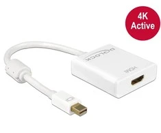 DELOCK Adaptorcable mini DisplayPort 1.2 kištukas > HDMI lizdas baltas 4K Active