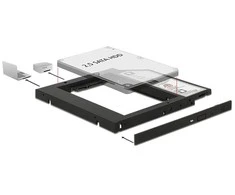 DELOCK Slim SATA 5.25 montavimo rėmelis, skirtas 1 x 2,5 SATA HDD iki 9,5 mm