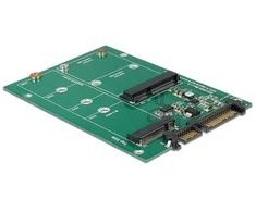 DELOCK keitiklis SATA 22 kontaktų > 1 x M.2 + 1 x mSATA