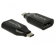 Delock USB-C adapteris – Displayport M / F 4K 60Hz Juodas