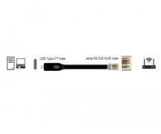 Kabelis USB Delock USB-C - RJ-45 2 m Juodas (63912)