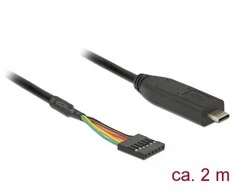 DELOCK Konverter USB/C 2.0 St > TTL 5.0V 6Pin 2.0m
