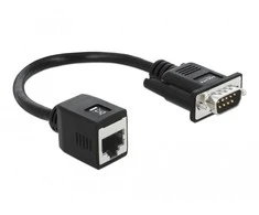 Delock serijinis RS-232/422/485 adapteris DB9 kištukas RJ45 moteriai