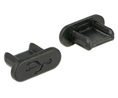ZAŚLEPKA NA USB MICRO Juoda DUST COVER DELOCK (10-PACK)