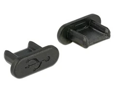 ZAŚLEPKA NA USB MICRO Juoda DUST COVER DELOCK (10-PACK)