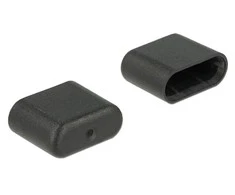 Delock dangtelis nuo dulkių, skirtas USB Type-C™ vyriškam 10 vienetų juodos spalvos
