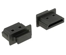 Juoda DELOCK HDMI DULKIŲ DANGTELIS (10 VNT.)