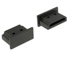 Juoda DULKIŲ DALKIŲ DANGLĖLIS DELOCK (10-PAK.) BE RANKENĖS PRIE HDMI