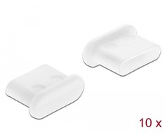 Delock Staubschutz für USB Type-C Buchse be Griff 10 Stück baltas