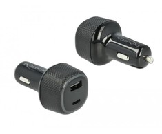 Delock automobilinis įkroviklis USB Type-C™ PD 3.0 ir USB Type-A su 63 W