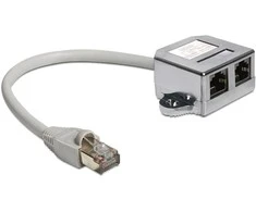DELOCK RJ45 prievado dopleris 1 x RJ45 kištukas > 2 x RJ45 prievadas (2 x Ethernet)