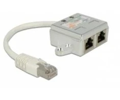 „Delock“ RJ45 prievado dvigubinimas 1 x RJ45 kištukas > 2 x RJ45 lizdai (2 x ISDN)