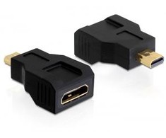 Delock Adapteris DELTACO micro HDMI-M - mini HDMI-F / HDMI-26