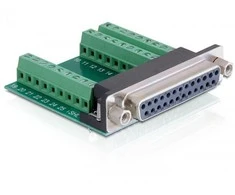 Delock 25-pin D -Submoteriškas adapteris > jungties blokas (65317)