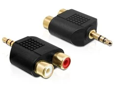 Delock Adapteris Audio Klinke 3,5 mm3 Pin Stecker > 2 x Cinch Buchse
