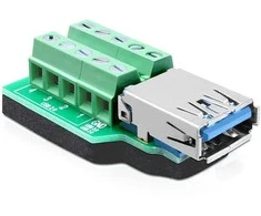 Delock 65370 - USB 3.0-A - 10p - Juodas - Žalias - Sidabrinis
