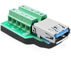 Delock 65370 - USB 3.0-A - 10p - Juodas - Žalias - Sidabrinis