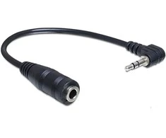 Delock kabelio garso lizdas 2,5 mm kištukas kampu > 3,5 mm lizdas 3 kontaktai 14 cm
