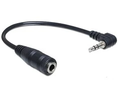 Delock kabelio garso lizdas 2,5 mm kištukas kampu > 3,5 mm lizdas 3 kontaktai 14 cm