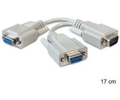 Delock Adapteris Seriell Sub-D9 Stecker > 2 x Buchse 17cm