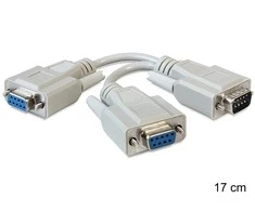 Delock Adapteris Seriell Sub-D9 Stecker > 2 x Buchse 17cm