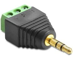 Delock adapterio lizdo kištukas 3,5 mm > gnybtų blokas 3 kontaktų
