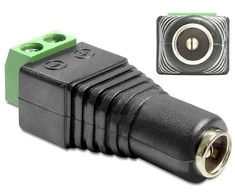 Delock Adapteris DC 2,1 x 5,5 mm lizdas > Gnybtų bloko 2 kontaktas