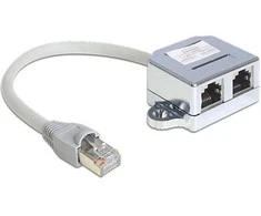 Delock DELOCK Adapteris RJ45 Port Dopleris 1xSt->2xBu 1xEthernet 1xISDN - 65441